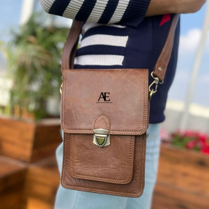 Nuevo bolso de mano de cuero Crunch genuino de grano completo hecho a mano con estilo para mujer, bolso de hombro cruzado de uso de oficina de cuero Vintage Real - Product Image 4