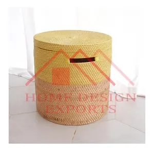 2024 New Arrival Fruits Rattan Storage Basket for Home Decor Classic Design Wooden Rattan Clothes Container Basket for Home