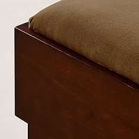 Brauner Echtleder-Hocker mit Stauraum im Traditionellen Design für Schlafzimmer, Apartment, Schule und Eingangsbereich