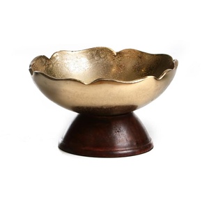 Nouveau bol de service de fruits en aluminium doré pour la décoration Dates bols de fruits secs au chocolat pour améliorer la salle à manger - Product Image 6