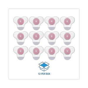 Boardwalk 3 Oz. Cherry Scent Disposable Urinal Screen with Para Deodorizer <b>Block</b> Solid <b>Shape</b> for Bathroom Detergent 12/Box - Product Image 3