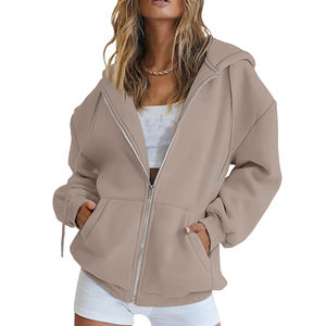 Nueva Sudadera con capucha para mujer con cremallera y Personalización completa hecha en Pakistán sudaderas básicas con diamantes de imitación de la más alta calidad de gran tamaño para mujer - Product Image 5