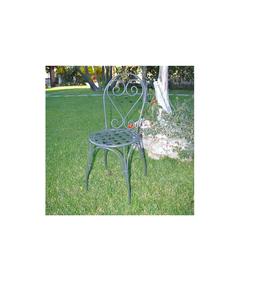 Solid cast iron garden chair with weatherproof surface and decorative patterns ideal for romantic lawn arrangements - Product Image 5