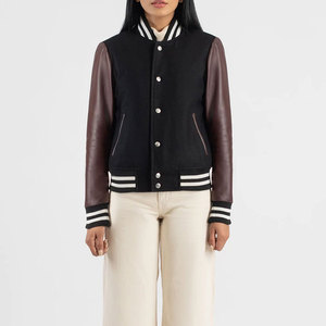 Unique Design Contrast Color Long Sleeves Women Varsity <b>Jacket</b> Lightweight And Comfortable To Wear Women Varsity <b>Jacket</b> - Product Image 4