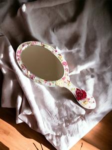 Resin Hand <b>Mirror</b> with Smooth Glossy Finish Perfect for Daily Use Makeup or Decorative Purposes Adding Stylish touch - Product Image 3