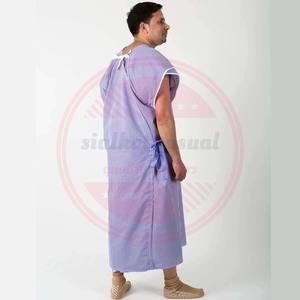 Bata de paciente Uniforme de hospital Logotipo personalizado Algodón Mangas completas Batas de paciente Uniforme de hospital - Product Image 5