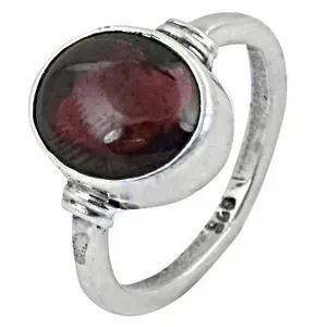 แหวนเงินแท้ 925 ชุบทองคำสีโรสโกลด์ ดีไซน์ทันสมัยสำหรับผู้หญิง ประดับพลอยโกเมน ฝังด้วยเทคนิคแบบซ่อน ชุบทอง 18K - Product Image 1