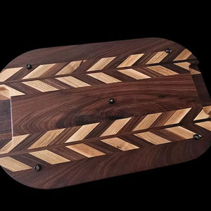 Planche à découper et plateau de service en bois, forme rectangulaire durable, épaisseur 12 mm, passe au lave-vaisselle - Product Image 1