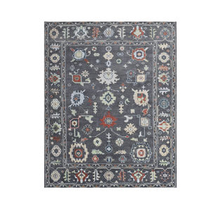 Quality Assured <b>Black</b> Oushak Wool <b>Rugs</b> Hand Knotted Rectangle Shaped Modern Cotton Area <b>Rug</b> Vintage Home Living Outdoor Luxury - Product Image 1