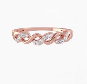 Anillo de diamante de corte de mujer de oro de 14K de alta resistencia Natural para compromiso y boda a precio asequible Anillo - Product Image 4