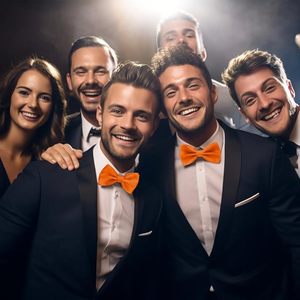 Vente en gros de sangles de nœud papillon en satin de couleur unie pour mariage ensemble de boutons de manchette carrés de poche en soie auto-nouée - Product Image 5