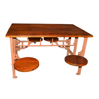 Table à manger réglable en hauteur de style industriel vintage antique, personnalisable, meubles en bois classiques, maison moderne, cuisine, hôtel, salon