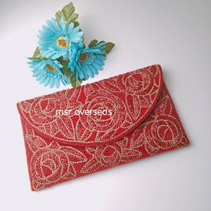 Mode perlée à la main soirée pochette dames fête mariée sac brodé perles pour la fabrication de sac à main - Product Image 5