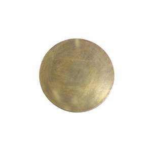 Mesa auxiliar de metal superior redondeada Mesa auxiliar decorativa moderna acabada en oro hecha a medida Suministro de fábrica Mesa de centro de metal - Product Image 2