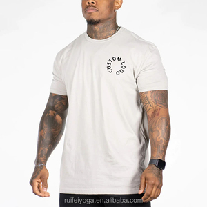 Nueva camiseta personalizada de mezcla de algodón y poliéster con ajuste cónico para entrenamiento, camiseta anticontracción para correr, camiseta de compresión muscular para gimnasio para hombres - Product Image 1