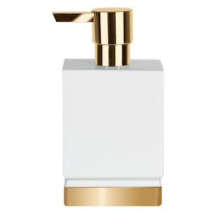 Spirella Roma Collection, Distributeur de savon liquide 17,0 x 4,5 x 9,0 cm, Porcelaine, Blanc - Product Image 1