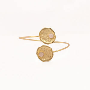 Delicate Smooth Gemstone Unisex <b>Gold</b> <b>Plated</b> Purple Ethnic <b>Bangle</b> Jewelry Handmade Fashionable Boho Bulk Lot Supply Jeweler - Product Image 1