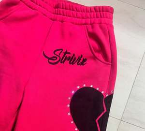 Pantalones Jogger Holgados de Felpa Francesa, 100% Algodón, Pierna Recta, Bordado con Logotipo 3D, Estilo Desgastado, Color Negro - Product Image 6