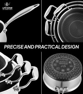 Juego de Utensilios de Cocina de Acero Inoxidable 18/10 de Alta Calidad, 12 Piezas, con Patrón de Encaje Antiadherente y Compatibilidad con Inducción - Product Image 6