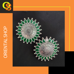 Article le plus vendu 2024 boucles d'oreilles serties de boucles d'oreilles à la mode plaquées argent bijoux pour femmes portées par les exportateurs indiens - Product Image 5