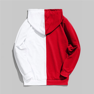 New Cotton Blend <b>Thin</b> Fabric Men's Pullover OEM Blank Customize Logo Embroidery Casual Bicolor Hooded Sweatshirt <b>Hoodies</b> - Product Image 6