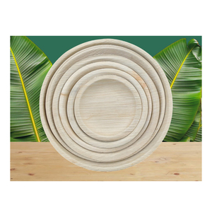 Vajilla desechable ecológica Sumkoka, vajilla ISO compostable 6 7 9 10 pulgadas, plato, bolsa de pulpa de bagazo para comida de restaurante - Product Image 2