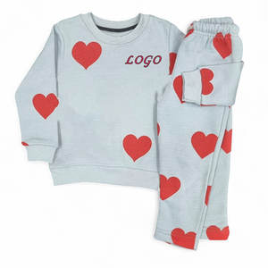 Conjunto de pantalón y sudadera de dos piezas para niños con estilo y acogedor, ropa deportiva informal para niños y niñas, chándal hecho en Pakistán - Product Image 2