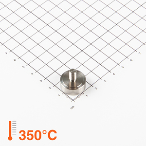Gripper piatto in SmCo, saldato ermeticamente, Ø20x7,5mm con perno filettato - Product Image 1