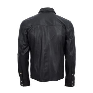 Chemise en cuir la plus vendue Polo en cuir avec col 2025 Nouveau design classique Chemises en cuir pour femmes en vente 2025 Nouveau style décontracté pour femmes - Product Image 2