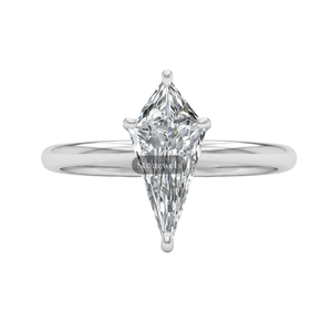 Bague de fiançailles solitaire en or fin 925 plaqué or 18 carats avec diamant de laboratoire de 0,40 à 3 carats, certifié GIA IGI, cadeau - Product Image 1