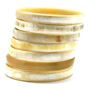 2025 alta calidad hecha a mano señoras joyería de moda de lujo hecha a mano brazaletes de cuerno Natural multicolor buey búfalo Decoración - Product Image 1