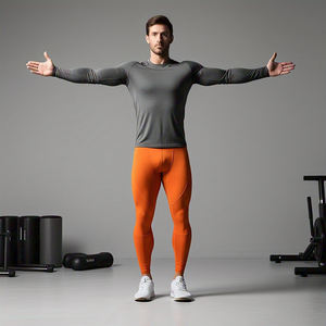 Leggings de compression pour homme, vêtements de gym, taille élastique, pantalon de fitness, exercice de yoga, legging de compression pour homme - Product Image 4