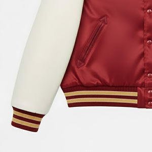 Chaquetas Varsity de Satén Impermeables de Doble Cara con Logotipo Personalizado Bordado, Fabricación en Fábrica, MOQ Bajo, Precio Económico para Hombre - Product Image 3