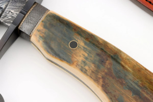 Won Knife Makers Guild BEST BOWIE Knife at Blade Show 2025 Mango de hueso con cubierta de cuero Cuchillos para exteriores - Product Image 2