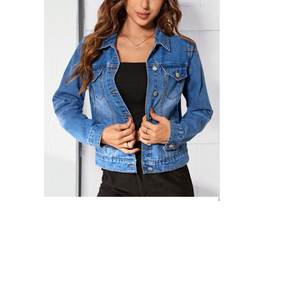Ensemble veste en jean décontractée à poches 3D pour femmes fournisseur de vêtements pour femmes de BD pour la vie quotidienne - Product Image 6