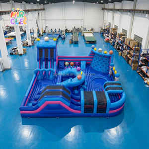 Aire de jeux parc gonflable commercial, grand parc d attractions gonflable pour enfants interieur exterieur - Product Image 3