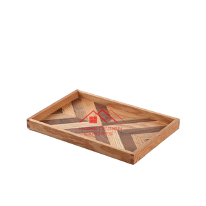 Lot de 3 plateaux de service en métal faits à la main Sizee Set de 3 tailles - Product Image 1