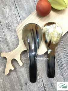 Cucharas de Cuerno de Buey Negro 100% Natural, Hechas a Mano, de Alta Calidad, Impermeables, Modernas, para Uso Doméstico, Regalos Promocionales de Navidad - Product Image 3