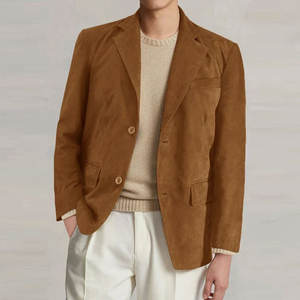 Abrigo de Cuero de Gamuza para Hombre, Ligero, para Moda Casual y Uso Diario - Product Image 1