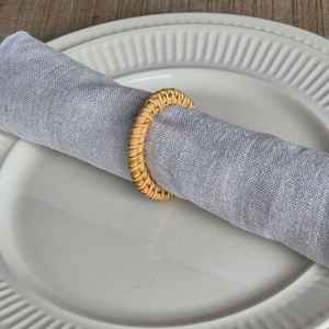 Stylish Rattan Napkin <b>Rings</b> Elegant Dining Experience Wicker Table Decor - Product Image 5
