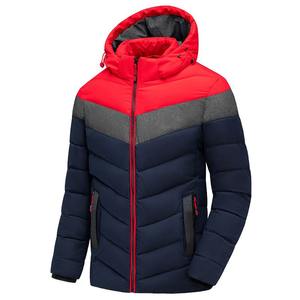Chaqueta de invierno con capucha y soporte de manga larga ligera para hombre 2023, nailon transpirable de poliéster con diseño de burbujas personalizable OEM ODM - Product Image 1