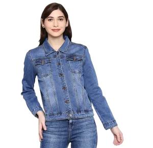 Wholesale Custom Men's Denim Jacket Breathable Vintage Plain Design for Spring High Street Style Solid Pattern Washed Techniques - Product Image 3