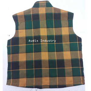 Gilet coupe-vent réversible et imperméable doublé de flanelle pour hommes, décontracté, Western, 100% coton, vêtements d'extérieur - Product Image 5