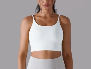 Soutien-gorge de yoga à séchage rapide pour femmes, taille plus, léger, côtelé, à bretelles respirantes, sexy, fitness, gym, soutien-gorge pour femmes - Product Image 3