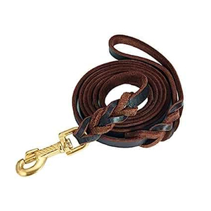 เชือกจูงสุนัขฝึกสัตว์เลี้ยงสุดหรูสายจูงหนังทำมือ - Product Image 1