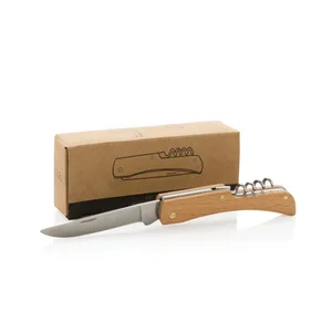 Couteau en bois durable avec tire-bouchon et ouvre-bouteille – Gadgets écologiques - Product Image 3