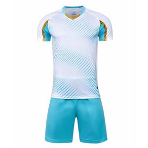Uniforme de fútbol de moda para hombre, camiseta de poliéster transpirable con pantalones cortos, traje deportivo sólido, entrenamiento, secado rápido, transpirable - Product Image 5