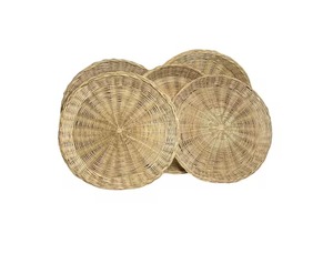 Plateau rond en rotin fait main sur le thème de la plage, accessoire décoratif de luxe, cadeau saisonnier parfait et décoration d'intérieur - Product Image 4
