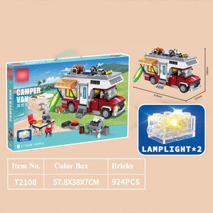 Children Pickup Truck <strong>Camper</strong> <strong>Van</strong> Mini Car <strong>Toys</strong> for Kids Camping Car <strong>Camper</strong> <strong>Van</strong> Miniatures Building Block Set - Product Image 3