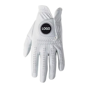 Gants de golf unisexe en cuir de mouton véritable 100% de meilleure qualité, service OEM pour adultes, plusieurs couleurs, logo personnalisé pour le sport à la main - Product Image 4